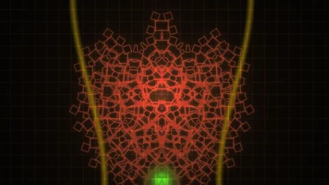 Microscopic view of plant cell with glowing green center. Stock Footage 336702821