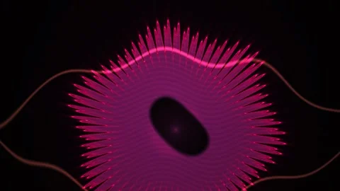 Microscopic View of a Vibrant Purple Cell with Glowing Cilia. Stock Footage 334535052