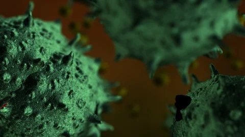 Microscopic view of a virus in the body Stock Footage 126362810
