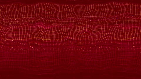 Microscopic View of Wood Structure with Reddish Tone and Golden Grid Stock Footage 309915157