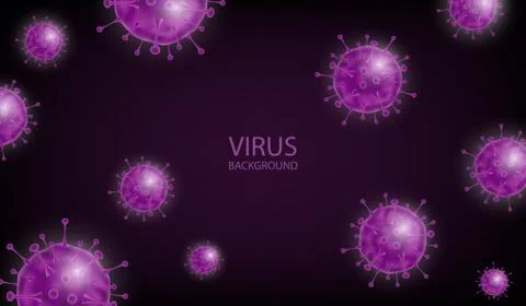 Microscopic virus abstract background vector illustration Stock Illustration