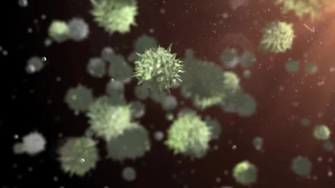 Microscopic Virus And Bacteria Causing Disease Outbreak Medical Pandemic Co.. Stock Footage 331774301