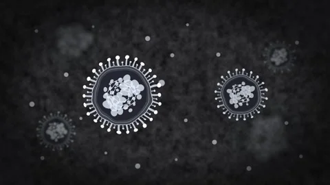 Microscopic virus, bacteria, pathogen, infection, disease, medical, biology, Stock Footage 346738651