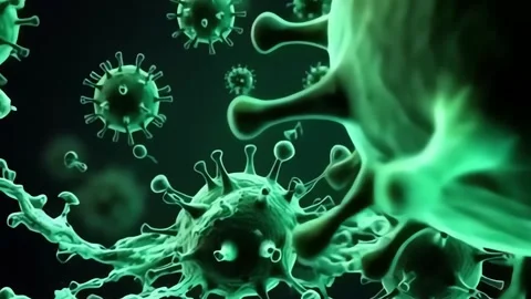 Microscopic Virus Mutation. Animated Breakdown. Infectious Disease Evolution Stock Footage 301274622