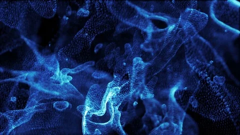 Microscopic virus particles undulate and blur. Stock Footage 85134745