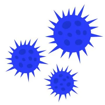 Microscopic viruses and bacteria isolated vector. Microscopic cell illness Stock Illustration