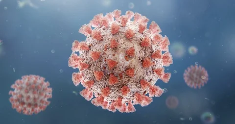 Microscopic visualization of Coronavirus COVID-19 (2019-nCoV) 스톡 동영상 128059354