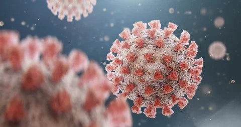 Microscopic visualization of Coronavirus COVID-19 (2019-nCoV) 스톡 동영상 128059437