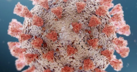 Microscopic visualization of Coronavirus COVID-19 (2019-nCoV) 스톡 동영상 128059629