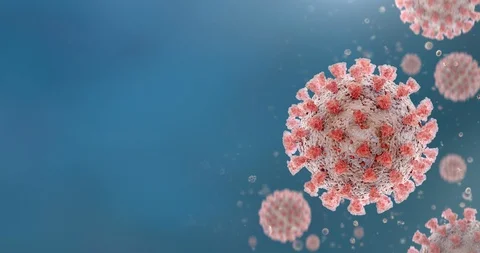 Microscopic visualization of Coronavirus COVID-19 (2019-nCoV) 스톡 동영상 128059764