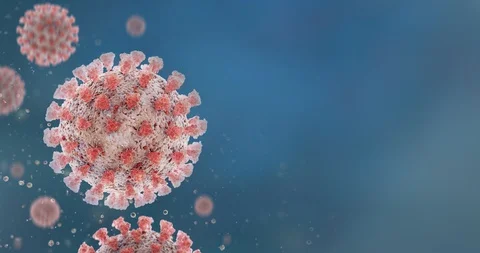 Microscopic visualization of Coronavirus COVID-19 (2019-nCoV) 스톡 동영상 128059822