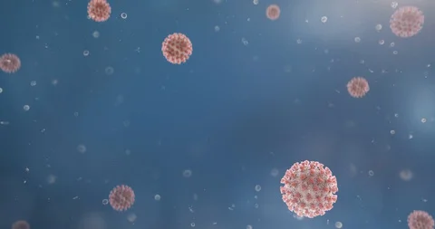 Microscopic visualization of Coronavirus COVID-19 (2019-nCoV) 스톡 동영상 128059889