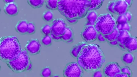 Microscopic visualization of vibrant microscopic cells Stock Footage 310948193