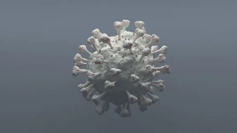 Microscopically visually reproduced images of a Cov19 virus. 360 Stock Footage 148128139
