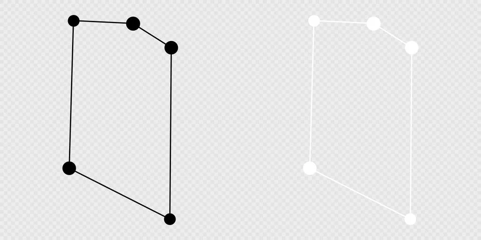 Microscopium constellation map set. Vector illustration. Stock Illustration