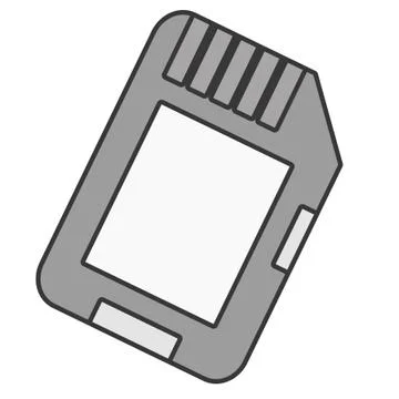 Microsd flash memory Stock Illustration