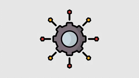 Microservices animated icon Stock Footage 295838435