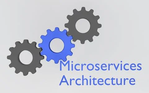 Microservices Architecture concept Illustrazione stock