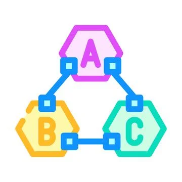 Microservices software color icon vector illustration イラスト素材