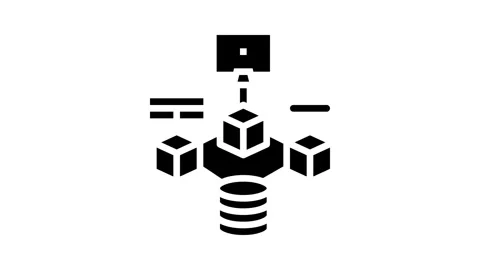 Microservices software glyph icon animation Stock Footage 326152024