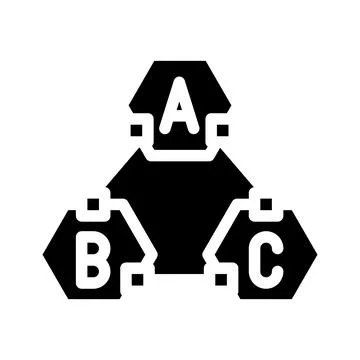 Microservices software glyph icon vector illustration Illustrazione stock