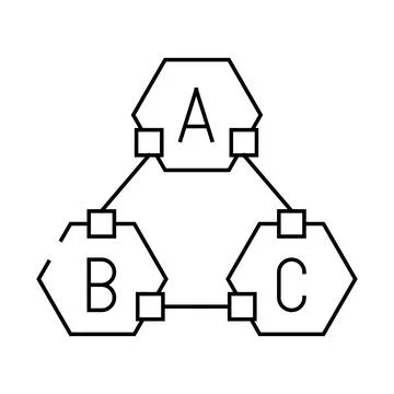 Microservices software line icon vector illustration 스톡 일러스트
