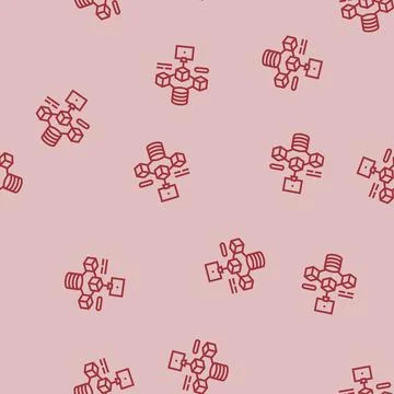 Microservices software line seamless pattern 스톡 일러스트