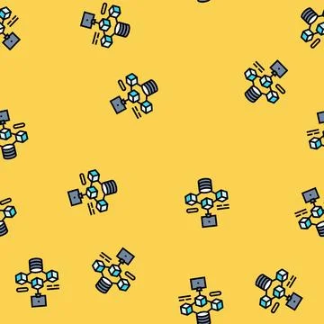 Microservices software vector seamless pattern イラスト素材