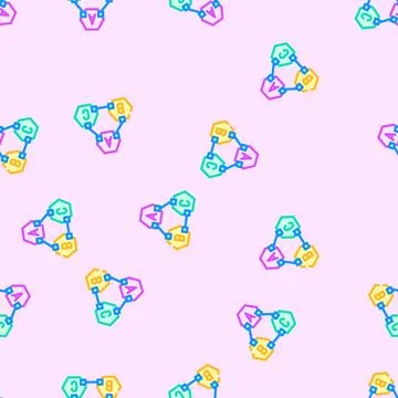 Microservices software vector seamless pattern イラスト素材