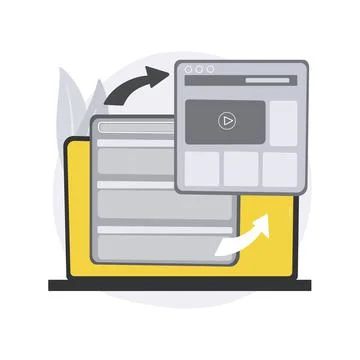 Microsites abstract concept vector illustration. Stock Illustration