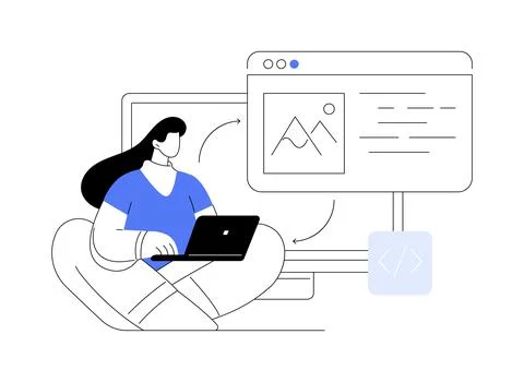 Microsites abstract concept vector illustration. Illustrazione stock