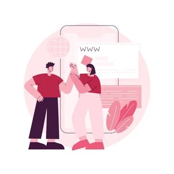 Microsites abstract concept vector illustration. Illustrazione stock