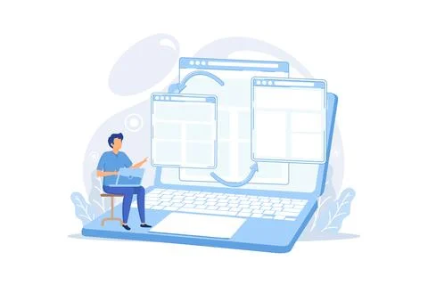 Microsites abstract Corporate website, web development service, mobile site.. Stockillustratie