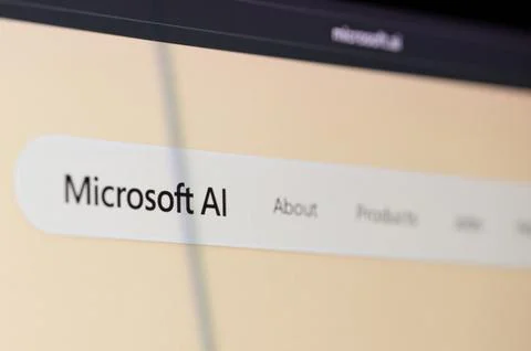 Microsoft AI web site Stock Photos