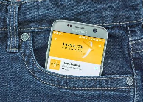 Microsoft android application Halo Channel Stock Photos