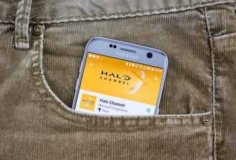Microsoft android application Halo Channel Stock Photos