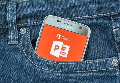 Microsoft android application Stock Photos