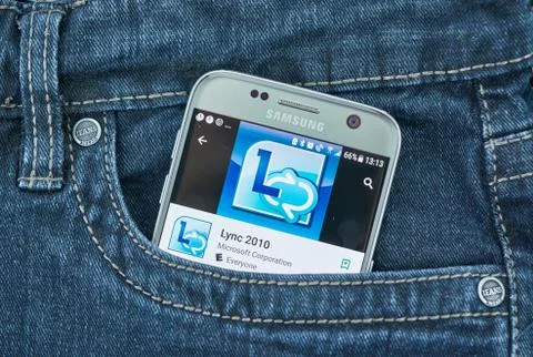 Microsoft android application Stock Photos