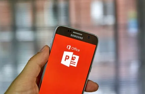 Microsoft android application Stock Photos