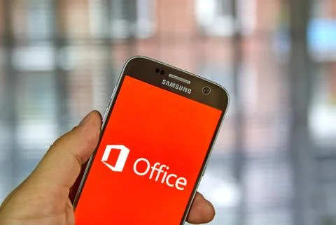 Microsoft android application Stock Photos