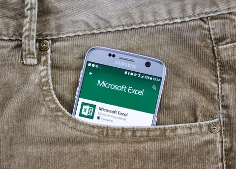 Microsoft android application Stock Photos