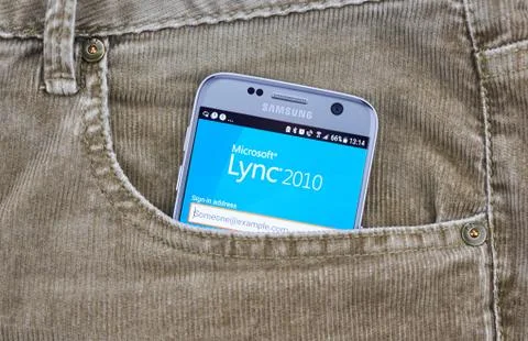 Microsoft android application Stock Photos