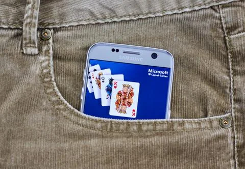 Microsoft android application Stock Photos