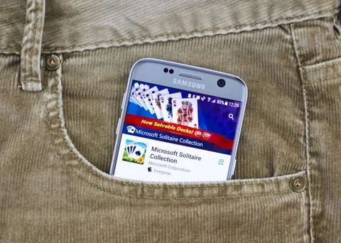 Microsoft android application Stock Photos