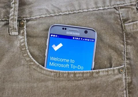 Microsoft android application Stock Photos