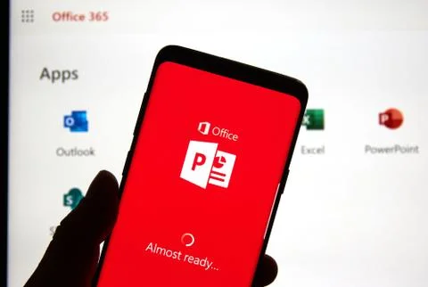 Microsoft app and icon Stock Photos