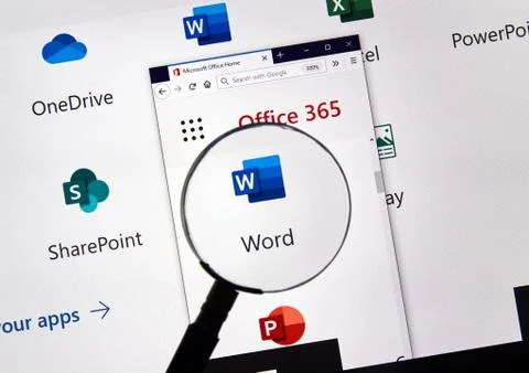 Microsoft app and icon Stock Photos
