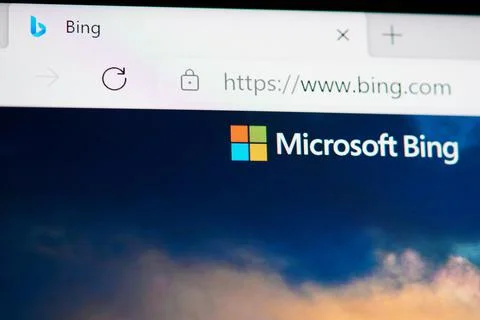 Microsoft bing browser Stockfoto's