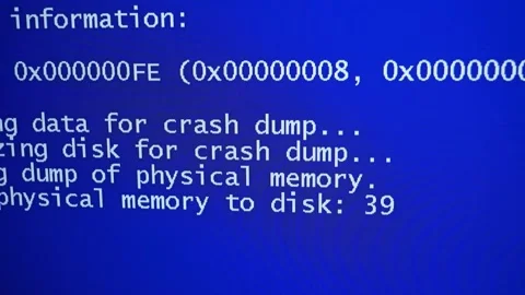 Microsoft Blue Screen Error,Blue Screen of Death Stock Footage 279877799