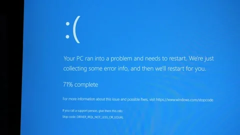 Microsoft Blue Screen Error,Blue Screen of Death 스톡 동영상 279877960